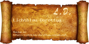 Lichtblau Dorottya névjegykártya